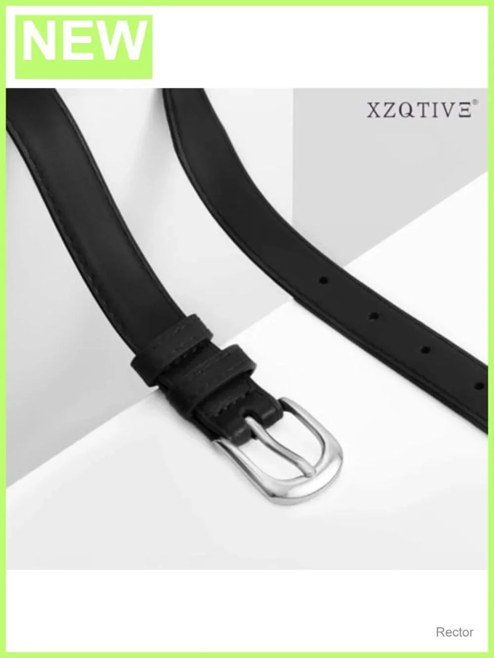 Casual Leather Thin Belt for Women Fashion Waist Dress Belt Jeans Pants Silver